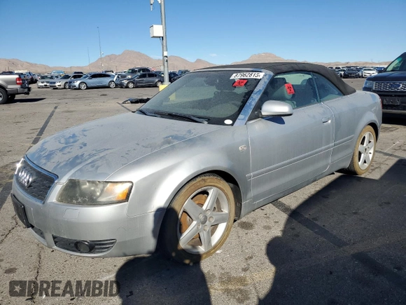 2004 Audi A4 3.0L with VIN WAUAT48H34K013815, listed as a Copart auction lot 87962815 with 0 mi miles and Clean Title. Bid and sale history available at carsss.com. Image 1.