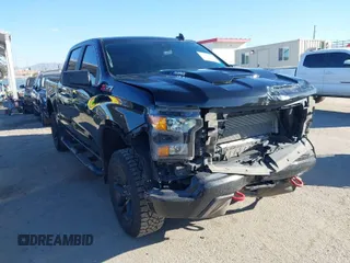 2024 Chevrolet Silverado 1500 Custom Trail Boss with VIN 3GCUDCE84RG129664, listed as a IAAI auction lot 41652172 with 35,644 mi miles. Bid and sale history available at carsss.com. Image 1.