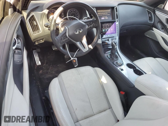 2018 Infiniti Q60 Red Sport 400 with VIN JN1FV7EL5JM630018, listed as a Copart auction lot 45684015 with 39,057 mi miles and Salvage Title. Bid and sale history available at DreamBid. Image 8.