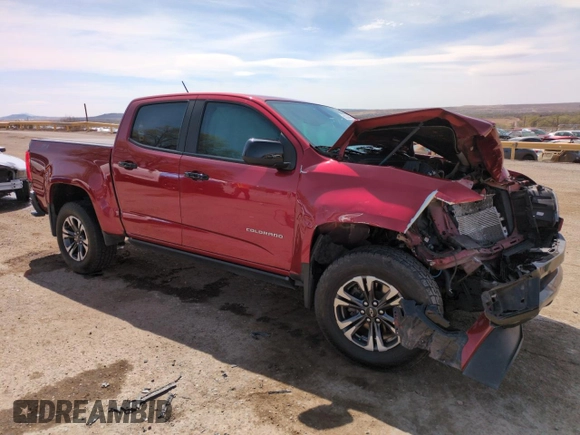 2021 Chevrolet Colorado 4WD Z71 with VIN 1GCGTDEN3M1294348, listed as a Copart auction lot 50336825 with 83,831 mi miles and Salvage title. Bid and sale history available at DreamBid. Image 4.