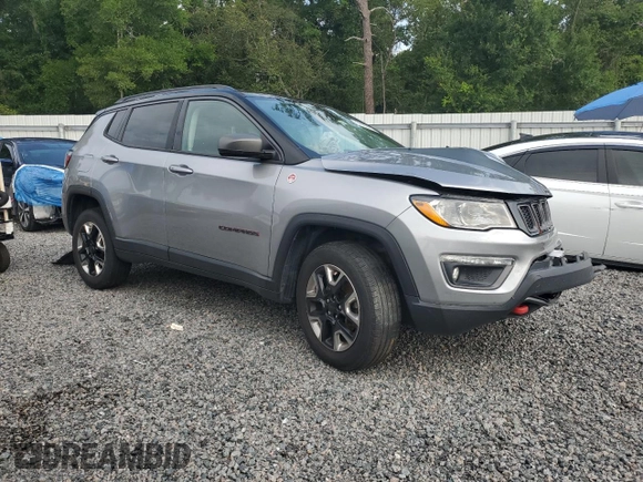 2018 Jeep Compass Trailhawk with VIN 3C4NJDDB3JT168841, listed as a Copart auction lot 59009415 with 130,752 mi miles and Salvage title. Bid and sale history available at DreamBid. Image 4.