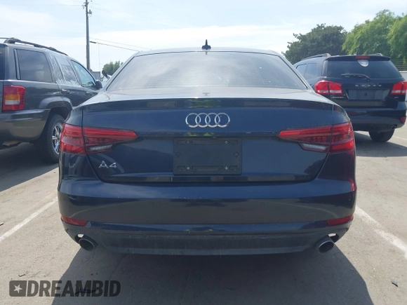 2017 Audi A4 Premium with VIN WAUGNAF47HN001156, listed as a IAAI auction lot 42163537 with 72,771 mi miles. Bid and sale history available at carsss.com. Image 16.