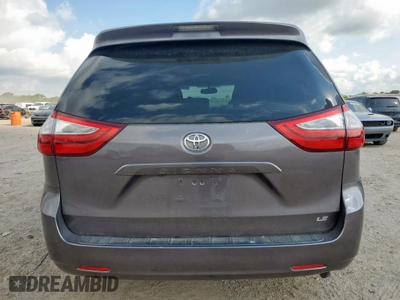 2017 Toyota Sienna LE Auto Access Seat with VIN 5TDKZ3DC5HS885101, listed as a Copart auction lot 59471975 with 117,696 mi miles and Salvage title. Bid and sale history available at DreamBid. Image 6.
