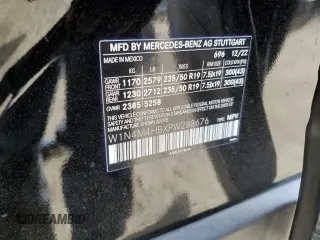 2023 Mercedes-Benz GLB 250 z VIN W1N4M4HBXPW288676, wystawiony jako Copart lot #55346025 z przebiegiem 14 303 mil mil oraz Szkoda całkowita • Salvage title. Historia ofert i sprzedaży dostępna na DreamBid. Obrazek 13.