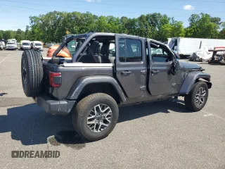 2025 Jeep Wrangler Sahara с VIN 1C4PJXEN4SW534448, выставлен на аукционе Copart как лот 57478615 с пробегом 6 613 миль миль и Чистый • Clean title. История ставок и продаж доступна на DreamBid. Изображение 3.