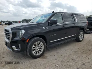 2021 GMC Yukon XL SLT z VIN 1GKS1GKD6MR214754, wystawiony jako Copart lot #54512425 z przebiegiem 117 826 mil mil oraz Szkoda całkowita • Salvage title. Historia ofert i sprzedaży dostępna na DreamBid. Obrazek 1.