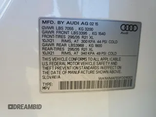 2015 Audi Q7 3.0L TDI Prestige with VIN WA1WMAFE0FD016301, listed as a Copart auction lot 46296335 with 86,984 mi miles and Salvage Title. Bid and sale history available at carsss.com. Image 15.