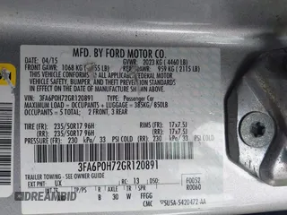 2016 Ford Fusion SE z VIN 3FA6P0H72GR120891, wystawiony jako IAAI lot #42364227 z przebiegiem 234 532 mil mil oraz . Historia ofert i sprzedaży dostępna na DreamBid. Obrazek 9.