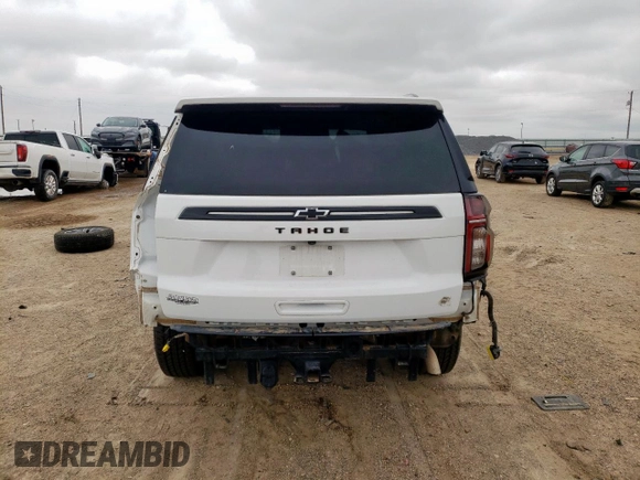 2023 Chevrolet Tahoe Z71 with VIN 1GNSKPKD6PR120121, listed as a Copart auction lot 58223505 with 67,210 mi miles and Salvage title. Bid and sale history available at DreamBid. Image 6.