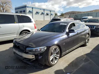 2018 BMW 4 Series 440i with VIN WBA4J5C57JBF07535, listed as a Copart auction lot 47117805 with 59,600 mi miles and Salvage Title. Bid and sale history available at carsss.com. Image 1.