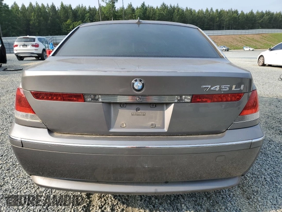 2002 BMW 7 Series 745Li with VIN WBAGN63492DR04469, listed as a Copart auction lot 59688915 with Not provided miles and Clean title. Bid and sale history available at DreamBid. Image 6.