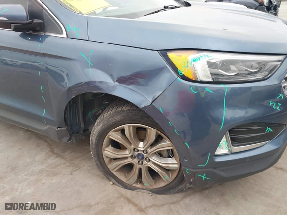 2019 Ford Edge Titanium with VIN 2FMPK3K91KBC22727, listed as a IAAI auction lot 41748038 with 93,788 mi miles. Bid and sale history available at carsss.com. Image 6.