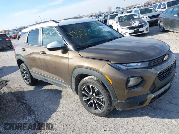 2021 Chevrolet TrailBlazer ACTIV with VIN KL79MSSL1MB104504, listed as a IAAI auction lot 41463679 with 78,382 mi miles and . Bid and sale history available at DreamBid. Image 1.
