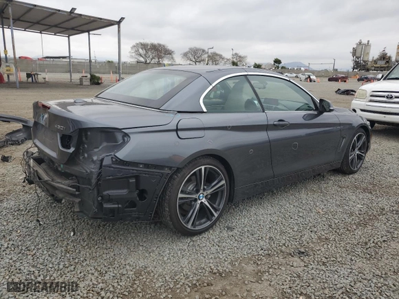 2018 BMW 4 Series 430i with VIN WBA4Z1C58JEC71915, listed as a Copart auction lot 50927495 with 103,868 mi miles and Salvage Title. Bid and sale history available at carsss.com. Image 3.