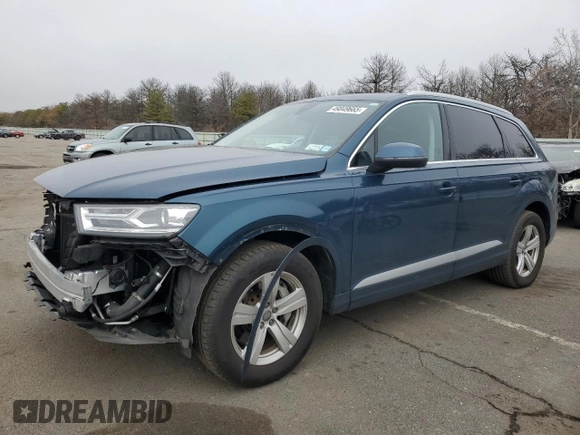 2019 Audi Q7 Premium z VIN WA1AHAF78KD034877, wystawiony jako Copart lot #49849665 z przebiegiem 43 663 mil mil oraz Szkoda całkowita • Salvage title. Historia ofert i sprzedaży dostępna na DreamBid. Obrazek 1.