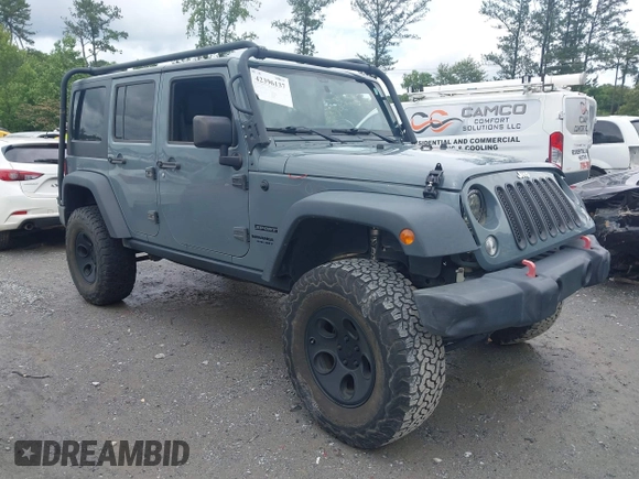 2015 Jeep Wrangler Unlimited Sport with VIN 1C4HJWDG1FL635620, listed as a IAAI auction lot 42396137 with 87,352 mi miles and . Bid and sale history available at DreamBid. Image 1.