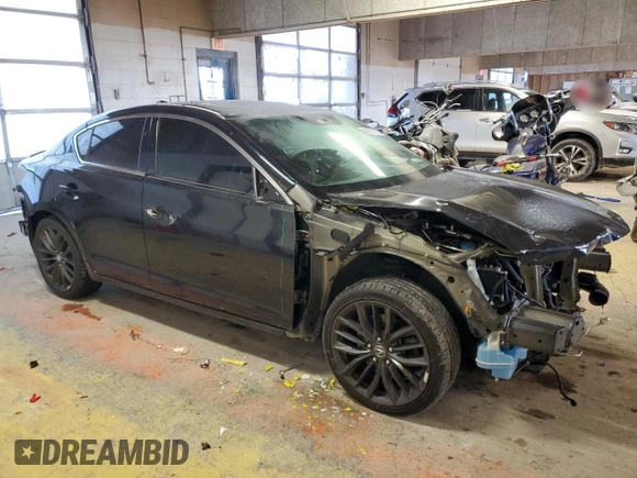 2022 Acura ILX w/Premium/A-Spec Package with VIN 19UDE2F8XNA006760, listed as a Copart auction lot 88901075 with 35,625 mi miles and Salvage Title. Bid and sale history available at carsss.com. Image 4.