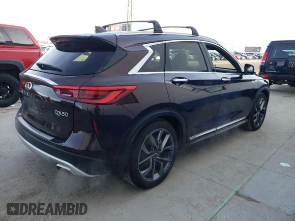 2021 Infiniti QX50 AUTOGRAPH with VIN 3PCAJ5DB7MF116846, listed as a Copart auction lot 37248283 with 20,879 mi miles. Bid and sale history available at carsss.com. Image 3.