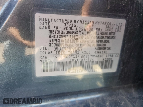 2015 Nissan Sentra S with VIN 3N1AB7AP7FY253479, listed as a Copart auction lot 46658125 with Not Provided miles and Salvage Title. Bid and sale history available at carsss.com. Image 12.
