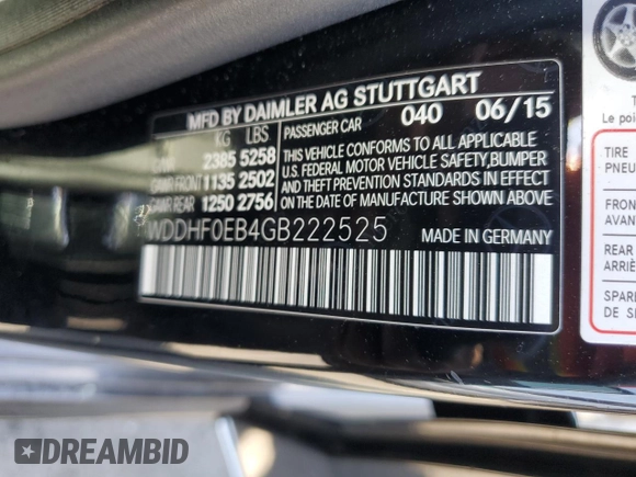 2016 Mercedes-Benz E-Class E 250 BlueTEC Luxury with VIN WDDHF0EB4GB222525, listed as a Copart auction lot 74623654 with 340,930 mi miles and Salvage Title. Bid and sale history available at carsss.com. Image 12.