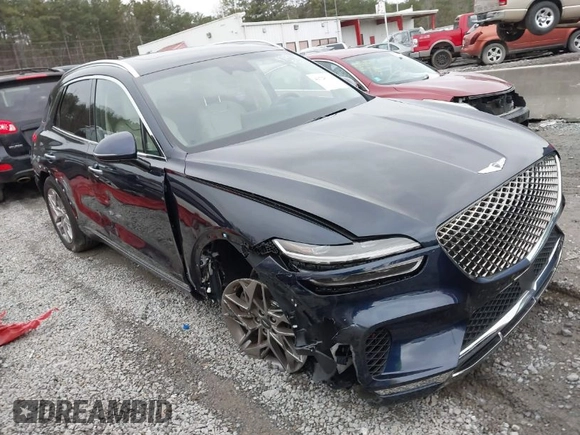 2025 Genesis GV70 2.5T with VIN 5NMMADTB5SH019701, listed as a IAAI auction lot 41728630 with 15,989 mi miles and . Bid and sale history available at DreamBid. Image 1.