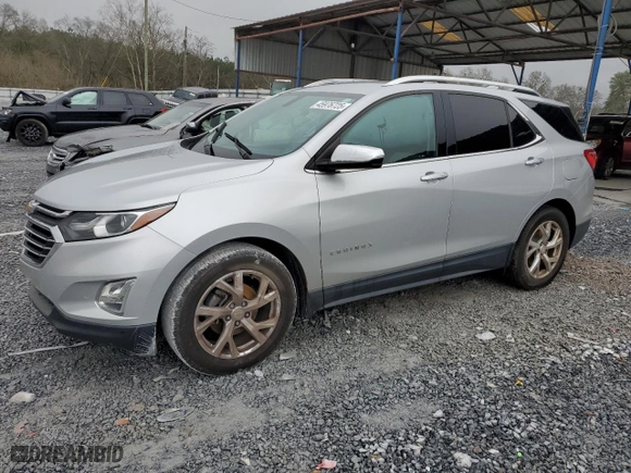 2018 Chevrolet Equinox Premier with VIN 2GNAXMEV2J6190959, listed as a Copart auction lot 45976725 with 0 mi miles and Salvage Title. Bid and sale history available at carsss.com. Image 1.