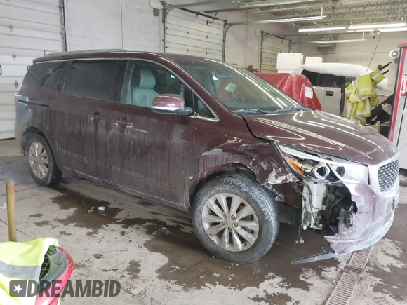 2017 Kia Sedona EX with VIN KNDMC5C1XH6292548, listed as a IAAI auction lot 41326653 with 121,491 mi miles. Bid and sale history available at carsss.com. Image 1.