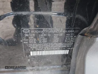 2018 Hyundai Santa Fe Sport 2.4L with VIN 5NMZU3LB4JH102400, listed as a IAAI auction lot 41884366 with 64,007 mi miles. Bid and sale history available at carsss.com. Image 9.