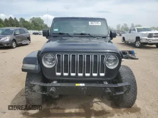 2018 Jeep Wrangler Unlimited Sahara with VIN 1C4HJXEG0JW141101, listed as a Copart auction lot 56573195 with 143,854 mi miles and Salvage title. Bid and sale history available at DreamBid. Image 5.