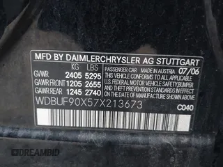 2007 Mercedes-Benz E 550 with VIN WDBUF90X57X213673, listed as a IAAI auction lot 41556384 with 167,676 mi miles and . Bid and sale history available at DreamBid. Image 9.