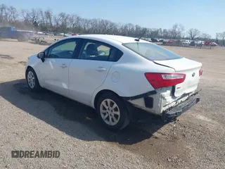 2014 Kia Rio LX with VIN KNADM4A37E6332282, listed as a IAAI auction lot 42050166 with 159,116 mi miles. Bid and sale history available at carsss.com. Image 3.