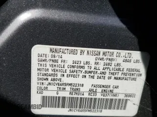 2015 Infiniti Q40 with VIN JN1CV6AR5FM522318, listed as a Copart auction lot 42323984 with 70,348 mi miles and Non Repairable. Bid and sale history available at carsss.com. Image 12.