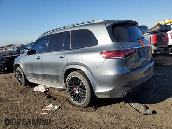 2021 Mercedes-Benz GLS with VIN 4JGFF8KE6MA515418, listed as a Copart auction lot 80118884 with 23,533 mi miles and Salvage Title. Bid and sale history available at carsss.com. Image 2.