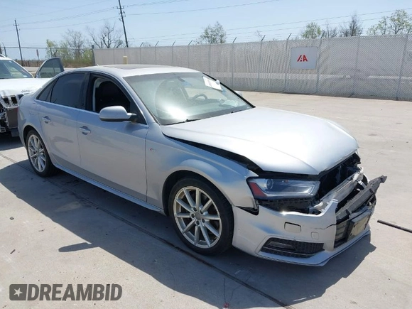 2016 Audi A4 Premium Plus with VIN WAUFFAFL9GN007264, listed as a IAAI auction lot 41861085 with 63,871 mi miles. Bid and sale history available at carsss.com. Image 1.