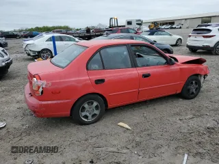 2001 Hyundai Accent GL with VIN KMHCG45C81U219104, listed as a Copart auction lot 51597985 with 157,597 mi miles and Salvage Title. Bid and sale history available at carsss.com. Image 3.