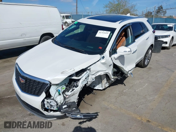 2023 Cadillac XT5 AWD Premium Luxury with VIN 1GYKNDRS4PZ195431, listed as a IAAI auction lot 41714459 with 13,207 mi miles and . Bid and sale history available at DreamBid. Image 2.