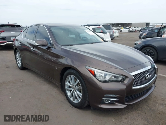 2015 Infiniti Q50 with VIN JN1BV7AP7FM349885, listed as a IAAI auction lot 42249063 with 76,089 mi miles and . Bid and sale history available at DreamBid. Image 1.