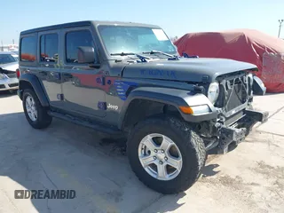 2020 Jeep Wrangler Unlimited Sport S z VIN 1C4HJXDN3LW337617, wystawiony jako IAAI lot #42022340 z przebiegiem 48 201 mil mil oraz . Historia ofert i sprzedaży dostępna na DreamBid. Obrazek 1.