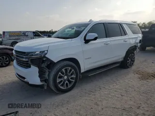 2021 Chevrolet Tahoe LT with VIN 1GNSCNKD5MR402845, listed as a Copart auction lot 51485385 with 68,369 mi miles and Salvage title. Bid and sale history available at DreamBid. Image 1.