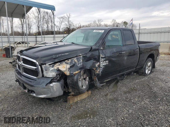 2018 Ram 1500 Express with VIN 1C6RR7FT8JS190442, listed as a Copart auction lot 85868214 with 144,464 mi miles and Salvage Title. Bid and sale history available at carsss.com. Image 1.