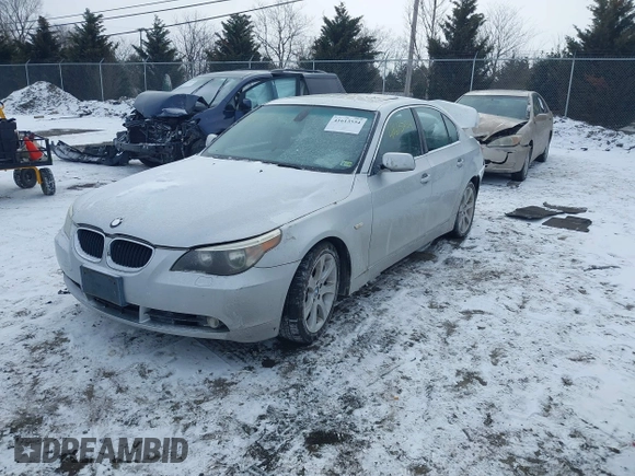 2004 BMW 5 Series 530i with VIN WBANA73524B047329, listed as a IAAI auction lot 41613554 with 240,000 mi miles and . Bid and sale history available at carsss.com. Image 16.