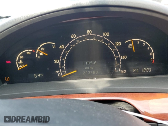 2006 Mercedes-Benz S 350 with VIN WDBNF67J86A480179, listed as a Copart auction lot 50879165 with 213,783 mi miles and Salvage Title. Bid and sale history available at DreamBid. Image 9.