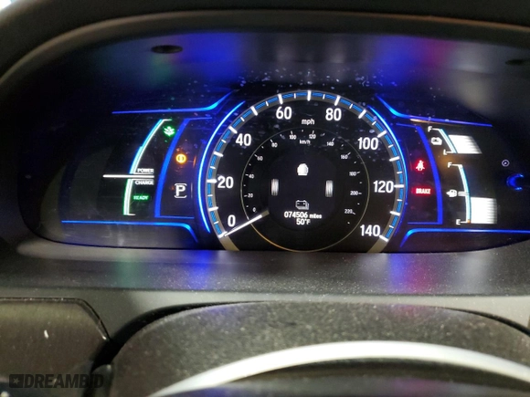 2014 Honda Accord Hybrid EX-L with VIN 1HGCR6F51EA009155, listed as a Copart auction lot 43316375 with 74,506 mi miles and Salvage Title. Bid and sale history available at carsss.com. Image 9.