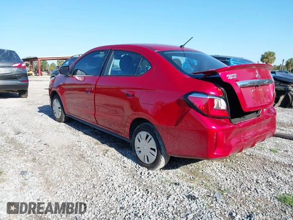 2024 Mitsubishi Mirage ES with VIN ML32FUFJ5RHF06006, listed as a IAAI auction lot 41998481 with 11,560 mi miles and . Bid and sale history available at DreamBid. Image 3.