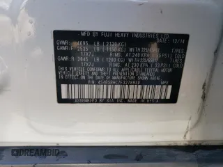 2015 Subaru Outback Premium with VIN 4S4BSBHC7F3278930, listed as a Copart auction lot 58408005 with 91,503 mi miles and Salvage title. Bid and sale history available at DreamBid. Image 14.