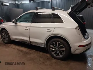 2021 Audi Q5 Premium Plus with VIN WA1BAAFY0M2110401, listed as a IAAI auction lot 42525489 with 50,080 mi miles and . Bid and sale history available at DreamBid. Image 3.