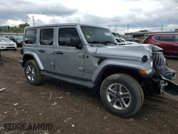 2018 Jeep Wrangler Unlimited Sahara with VIN 1C4HJXEG6JW239095, listed as a Copart auction lot 58222225 with 59,969 mi miles and Salvage title. Bid and sale history available at DreamBid. Image 4.