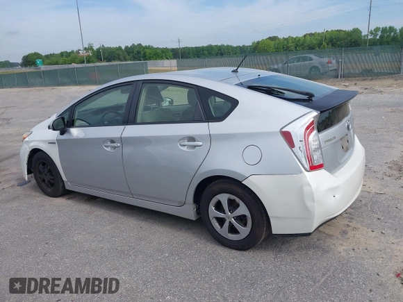 2013 Toyota Prius One with VIN JTDKN3DU5D0352800, listed as a IAAI auction lot 42102084 with 341,876 mi miles. Bid and sale history available at carsss.com. Image 14.