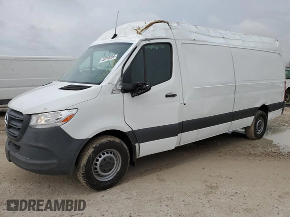 2022 Mercedes-Benz Sprinter Cargo with VIN W1Y40CHY0NT101988, listed as a Copart auction lot 46516295 with 91,042 mi miles and Salvage Title. Bid and sale history available at carsss.com. Image 1.