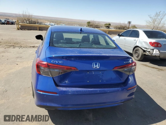 2023 Honda Civic Sedan Touring with VIN 2HGFE1F94PH306598, listed as a Copart auction lot 48559185 with 15,264 mi miles and Salvage Title. Bid and sale history available at carsss.com. Image 6.